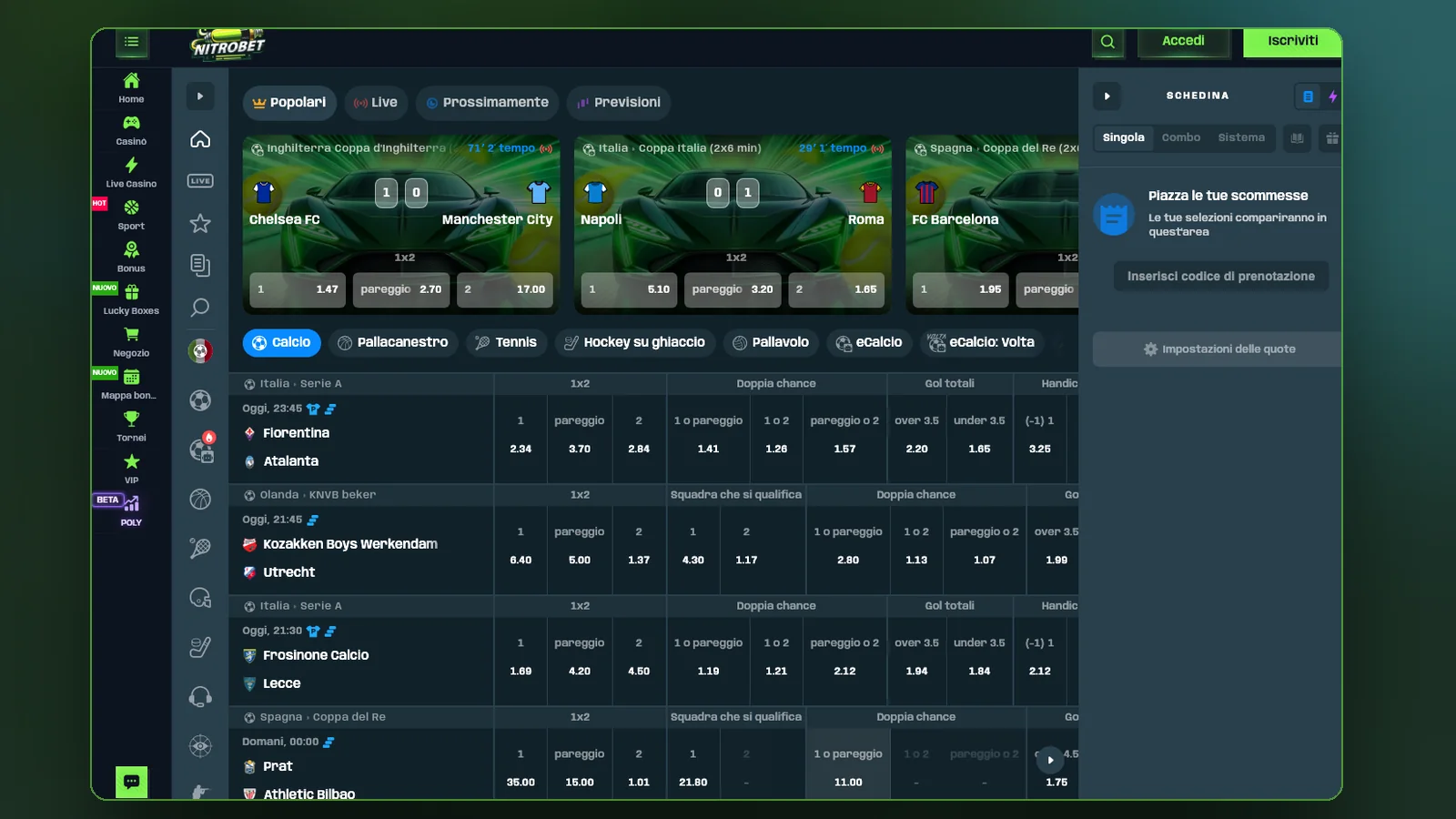 Nitrobet scommesse